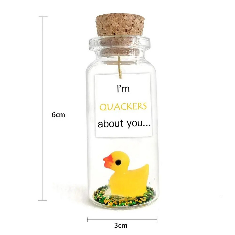 Klaaspardi soovipudeli mood Ma olen sinust QUAKERS... Pardi dekoratiivne soovipudel Mini sooviv klaaspudelituba