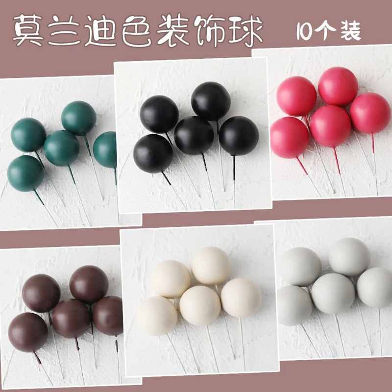 Morandi Color System Cake Topper MULTI Foam Ball Topper pentru Tort La mulți ani Drapel Cupcake Nuntă Ball de Crăciun Decor pentru petrecere