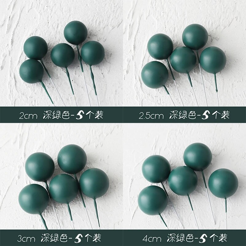 Morandi Color System Cake Topper MULTI Foam Ball Topper pentru Tort La mulți ani Drapel Cupcake Nuntă Ball de Crăciun Decor pentru petrecere