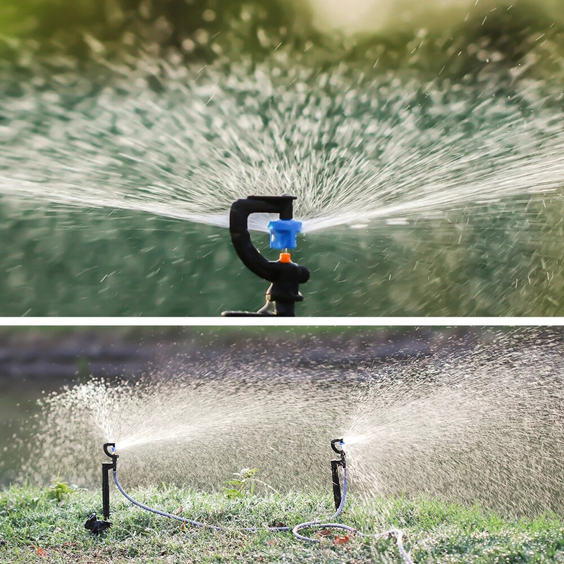 MUCIAKIE 5 KOM Mlaznica za prskanje loma od 180° s raspršivačem za raspršivač za vrtni staklenik od 21 cm za mikro navodnjavanje na otvorenom