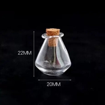 Mini Diamond Vase Glass Bottle Clear Drifting Bottles Small Wishing Bottles with Cork Stoppers Wedding Birthday Party Diy Crafts