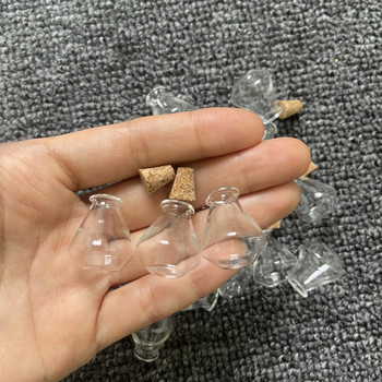 Mini Diamond Vase Glass Bottle Clear Drifting Bottles Small Wishing Bottles with Cork Stoppers Wedding Birthday Party Diy Crafts