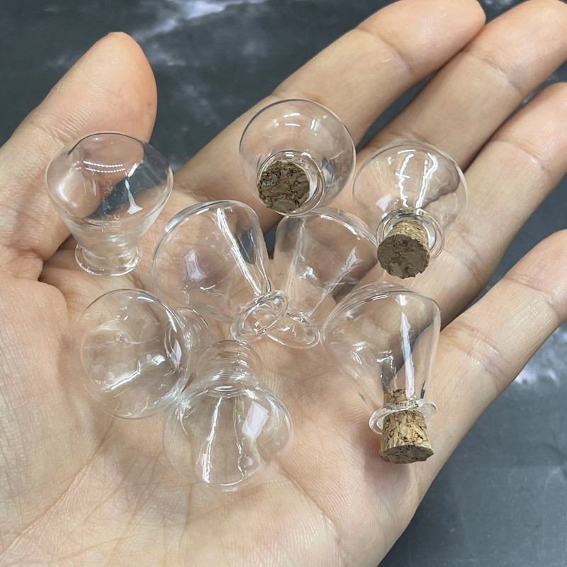 Mini-teemantvaas-klaaspudel Läbipaistvad triivivad pudelid Väikesed soovipudelid korgist korgiga Pulma sünnipäevapidu Isetegemine