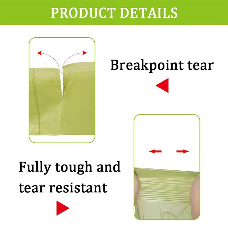 Eldobható lebomló szemeteszsák, lapos szájú háztartás