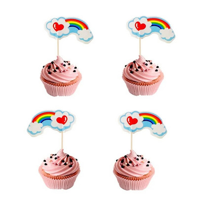 24 PCS Futbolo temos Keksiukų pyragaičių rinkiniai Berniukų gimtadienio vakarėlis Kūdikių vakarėlis Dekoracija Vaisiai Desertas Tortas Dantų krapštukų vėliavėlės