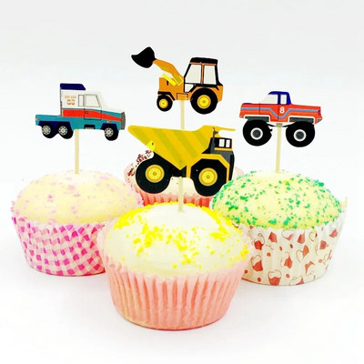 24 PCS Futbolo temos Keksiukų pyragaičių rinkiniai Berniukų gimtadienio vakarėlis Kūdikių vakarėlis Dekoracija Vaisiai Desertas Tortas Dantų krapštukų vėliavėlės