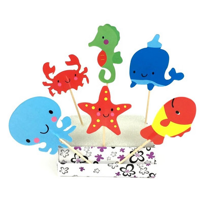 24 PCS Futbolo temos Keksiukų pyragaičių rinkiniai Berniukų gimtadienio vakarėlis Kūdikių vakarėlis Dekoracija Vaisiai Desertas Tortas Dantų krapštukų vėliavėlės