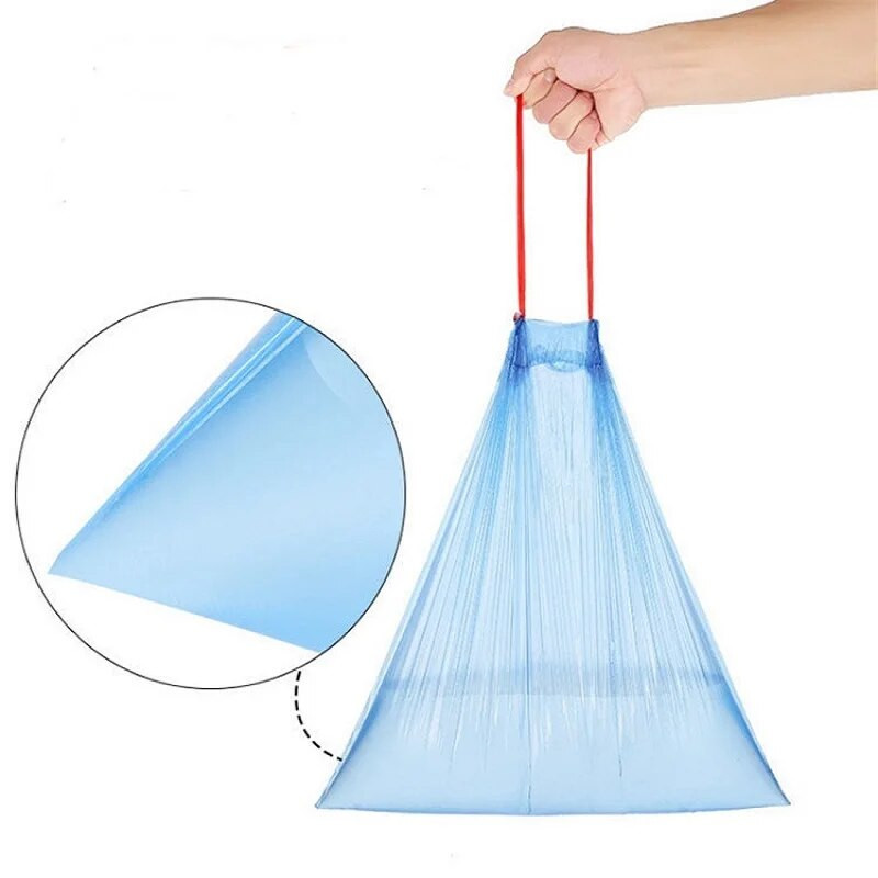 Nymph 15/30db nagy húzózsinór szemeteszsák színes hordozható húzó vastag szemetes zsák konyha Hasznos dolgok otthonra nem piszkos kezek