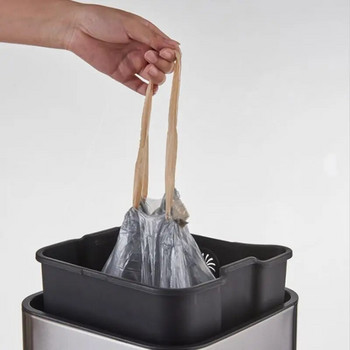 10 τμχ/ρολό Σακούλα σκουπιδιών με κορδόνι Σακούλα καθαρισμού Οικιακής Σακούλας Παχύρρευστα είδη κουζίνας Σακούλες σκουπιδιών Πλαστική σακούλα απορριμμάτων διανομής