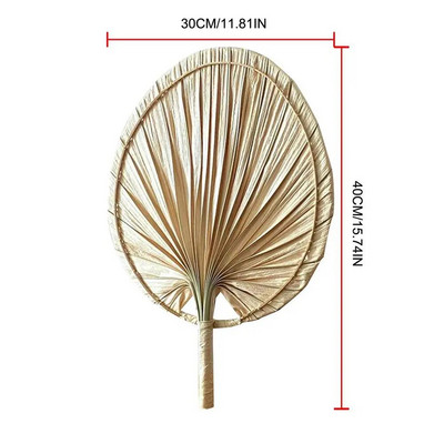 Rankų darbo ventiliatoriai Rankų darbo ventiliatoriaus rotango puošmena vestuvėms Natūralių palmių lapų austi vėduoklės Sienų meno dekoras sodybos papuošalams