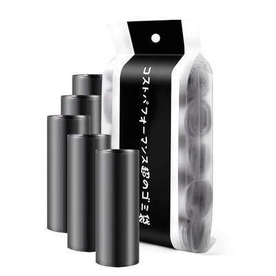 100 db/5 tekercs nagy vastagságú eldobható szemeteszsák Otthoni konyha Fürdőszoba Szemetes szemetes tasak Szemetestartó