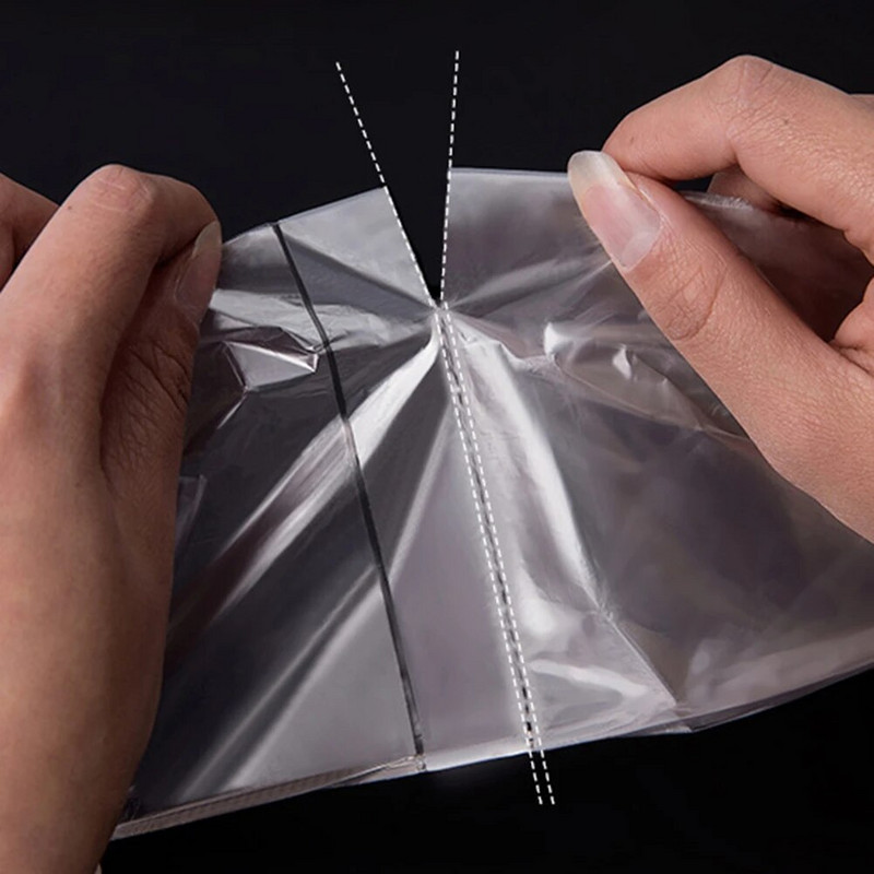 100 db/5 tekercs nagy vastagságú eldobható szemeteszsák Otthoni konyha Fürdőszoba Szemetes szemetes tasak Szemetestartó