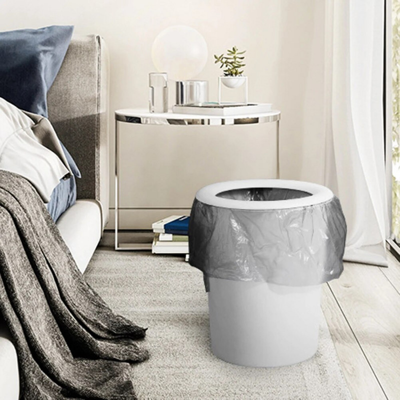 100 db/5 tekercs nagy vastagságú eldobható szemeteszsák Otthoni konyha Fürdőszoba Szemetes szemetes tasak Szemetestartó