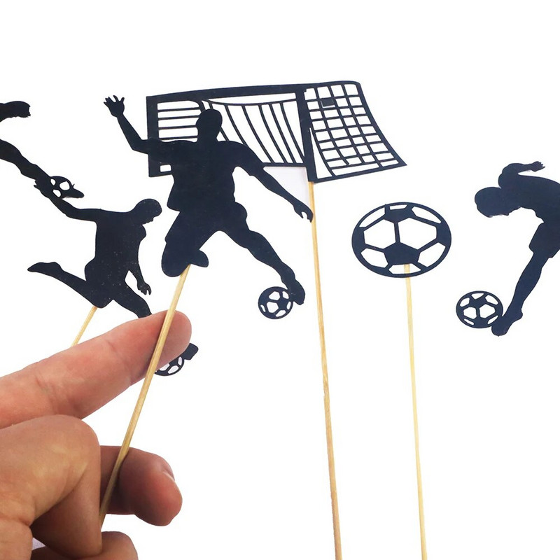 Korvpall Jalgpall Cupcake Topper Sporditeema Palju õnne sünnipäevaks Tordi lipp lastele Poiste sünnipäevapeo tordikaunistustarbed