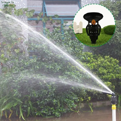 Черен 180 въртящ се автоматичен спринклер за трева Градински водни пръскачки Дюзи за напояване на трева Напоителна система за маркуч за градински тръби