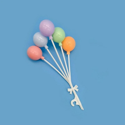 Õhupalliga koogikate Värviline plastikust koogipealne pulmakoogi tassikoogikaart lipp sünnipäevapidu Baby Shower magustoidu kaunistus