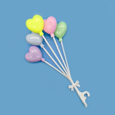 Õhupalliga koogikate Värviline plastikust koogipealne pulmakoogi tassikoogikaart lipp sünnipäevapidu Baby Shower magustoidu kaunistus