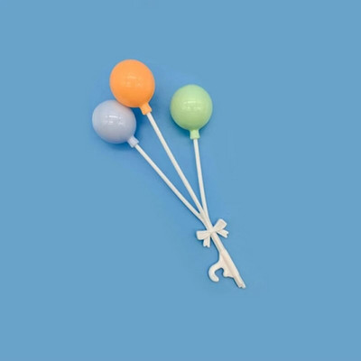 Õhupalliga koogikate Värviline plastikust koogipealne pulmakoogi tassikoogikaart lipp sünnipäevapidu Baby Shower magustoidu kaunistus