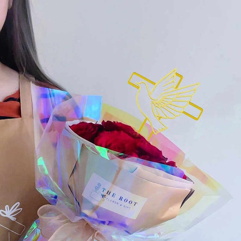 1 tk Ristimise esimese armulauaga koogi kaunistus Peace Dove Cake Topper Ristimine Akrüül Peotarbed Tordi kaunistamise tööriist