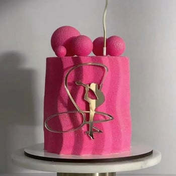 Χρυσό ακρυλικό μινιμαλιστικό Art Lady Face Cake Topper Κορίτσι Χρόνια πολλά Διακόσμηση τούρτας Γαμήλια τούρτα Toppers Προμήθειες πάρτι