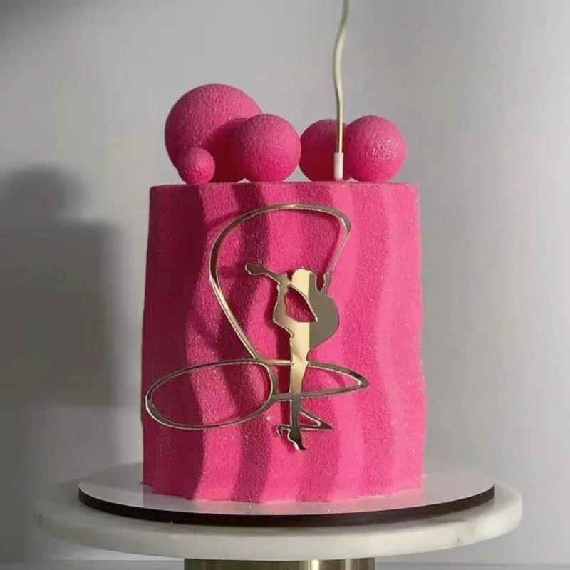 Aur acrilic Artă minimalistă Lady Face Cake Topper Fată La mulți ani Decorare pentru tort Tort de nuntă Toppers pentru petreceri