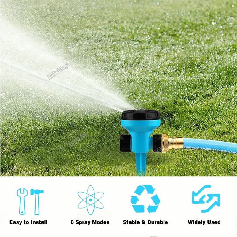 8 tüüpi 360° pööratavad vihmutid Automaatne muruaia vihmutid kastmissüsteem veepihusti muru muruaed Põllumajandus kastmine