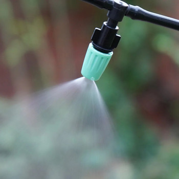 Накрайник за градинско напояване Регулируем светлозелен спрей Капкомер Спринклер Поливане Замъгляваща пръскачка Разпръскваща с конектори