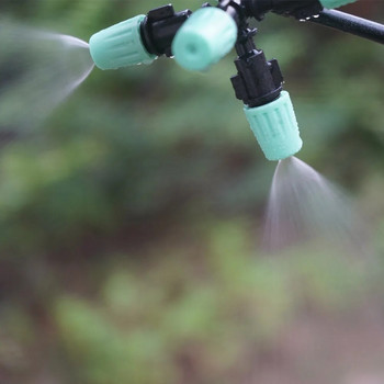 Накрайник за градинско напояване Регулируем светлозелен спрей Капкомер Спринклер Поливане Замъгляваща пръскачка Разпръскваща с конектори
