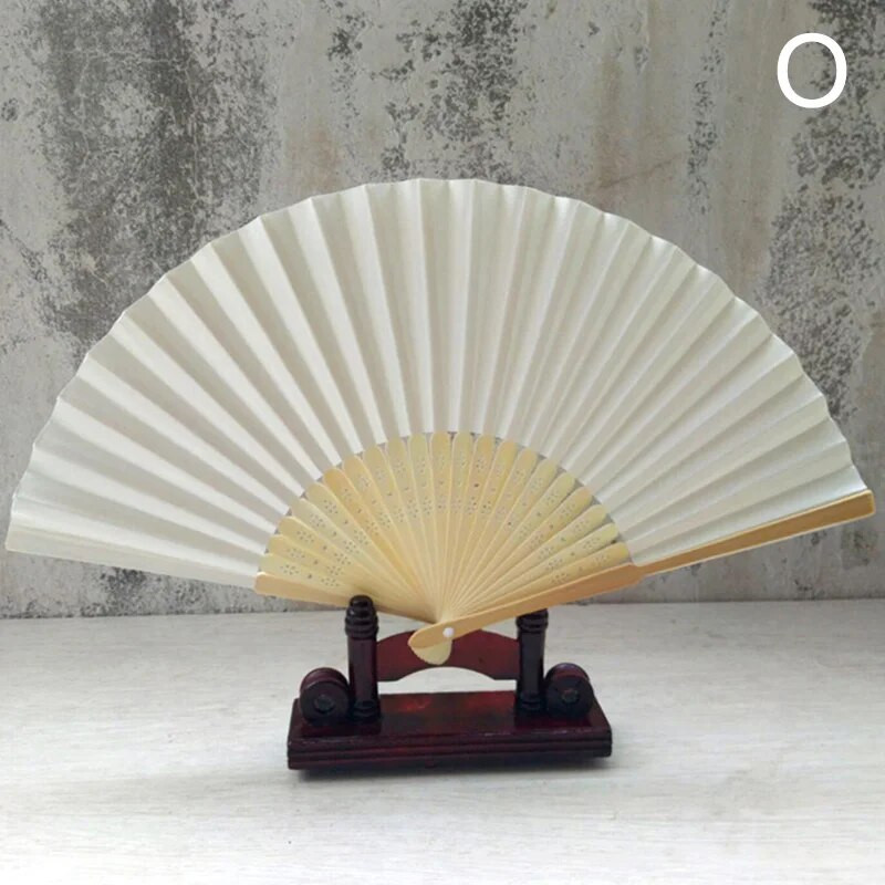 Popieriniai sulankstomi ventiliatoriai Tuščia bambukinė rankinė vėduoklė, skirta praktikuoti kaligrafiją „pasidaryk pats“ tapyba Vestuvių vakarėlio dekoro dovanos