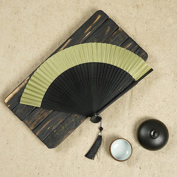 Folding Wood Hand Fan Dance Bone Bamboo Fan Silk Antique Folding Fan Lady Spot Κινεζικό δώρο Μπομπονιέρες γάμου και δώρα Θαυμαστές