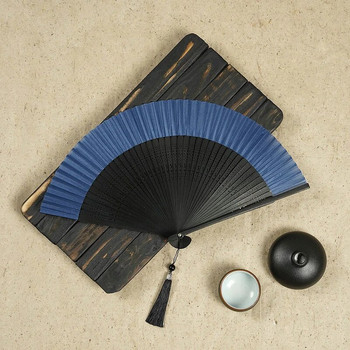 Folding Wood Hand Fan Dance Bone Bamboo Fan Silk Antique Folding Fan Lady Spot Κινεζικό δώρο Μπομπονιέρες γάμου και δώρα Θαυμαστές