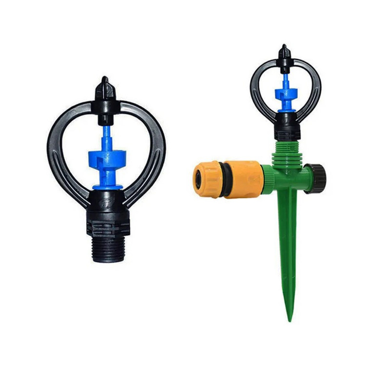 360 fokban forgatható kerti öntöző locsolók 1/2-es csavarmenetes mezőgazdasági gyep örvényfúvókákkal Kerti csepegtető öntözőszórók