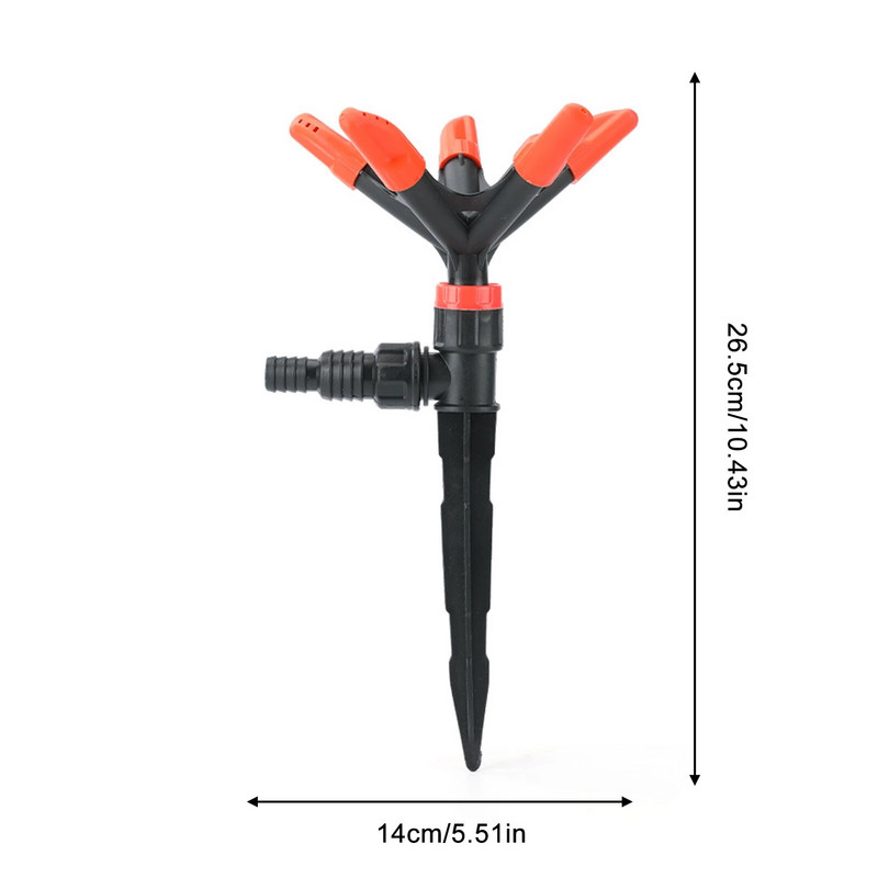 360 forgó kerti locsoló automata öntözőrendszer Pázsitpermetező Állítható öntözőlocsoló Rugalmas nagy terület öntözése