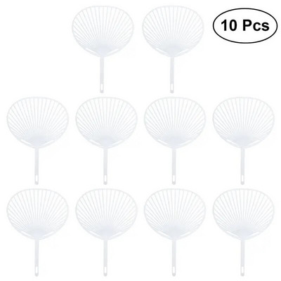 10 tk Jaapani ventilaatori Uchiwa isetegemise komplekt Käeshoitav ventilaatori raamistik isetegemiseks (valge)