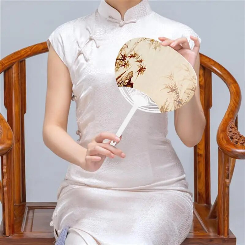 10 tk Jaapani ventilaatori Uchiwa isetegemise komplekt Käeshoitav ventilaatori raamistik isetegemiseks (valge)