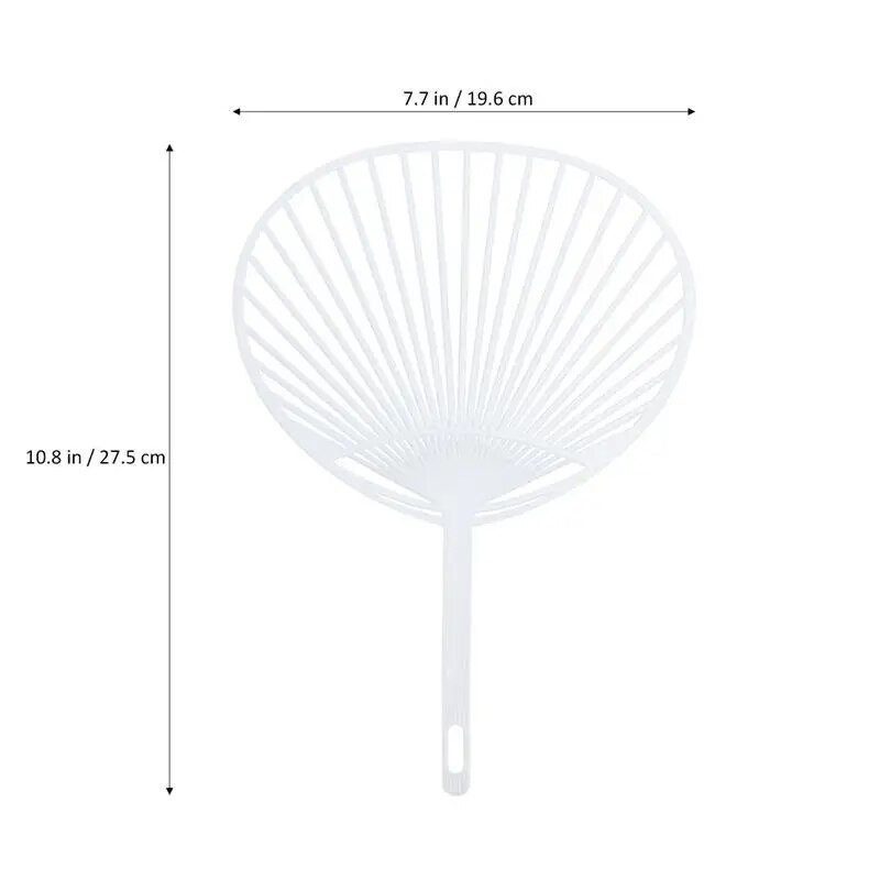 10 tk Jaapani ventilaatori Uchiwa isetegemise komplekt Käeshoitav ventilaatori raamistik isetegemiseks (valge)