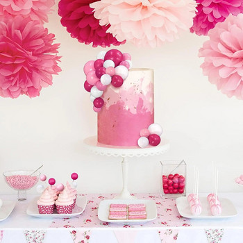 32PCS Pink White Hot Pink Cake Picks Topper Cupcake Insert Topper за рожден ден Сватбена украса
