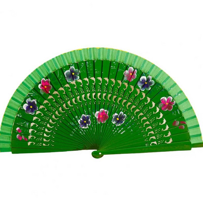 Tantsiv lehvik Erksavärviline kokkuklapitav ventilaator Mitmeotstarbeline tantsiv trükkimine Puit Hispaania käsi lehvik Kodukaunistus kaunistused