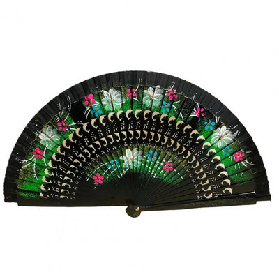 Tantsiv lehvik Erksavärviline kokkuklapitav ventilaator Mitmeotstarbeline tantsiv trükkimine Puit Hispaania käsi lehvik Kodukaunistus kaunistused