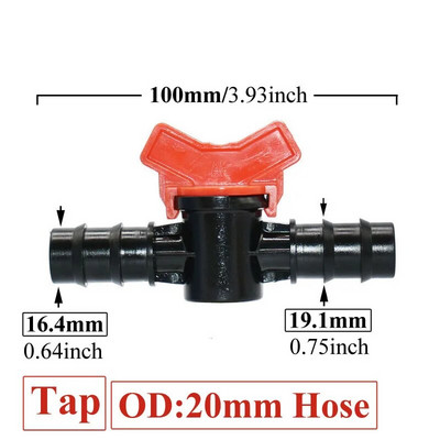 4/8/10/12/16/20/25 mm Žarnos strypo mini vožtuvas 1/2 3/4 colio sriegis x 1/4 3/8 1/2 3/4 1 colio sodo čiaupų jungtys Pe vamzdžių jungtis