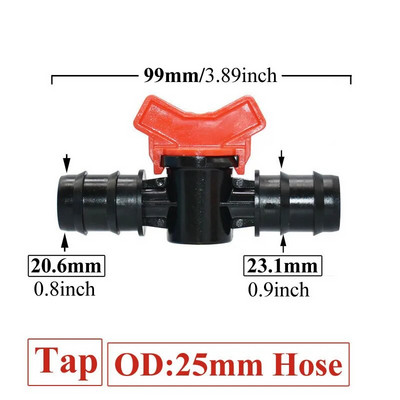 4/8/10/12/16/20/25 mm Žarnos strypo mini vožtuvas 1/2 3/4 colio sriegis x 1/4 3/8 1/2 3/4 1 colio sodo čiaupų jungtys Pe vamzdžių jungtis