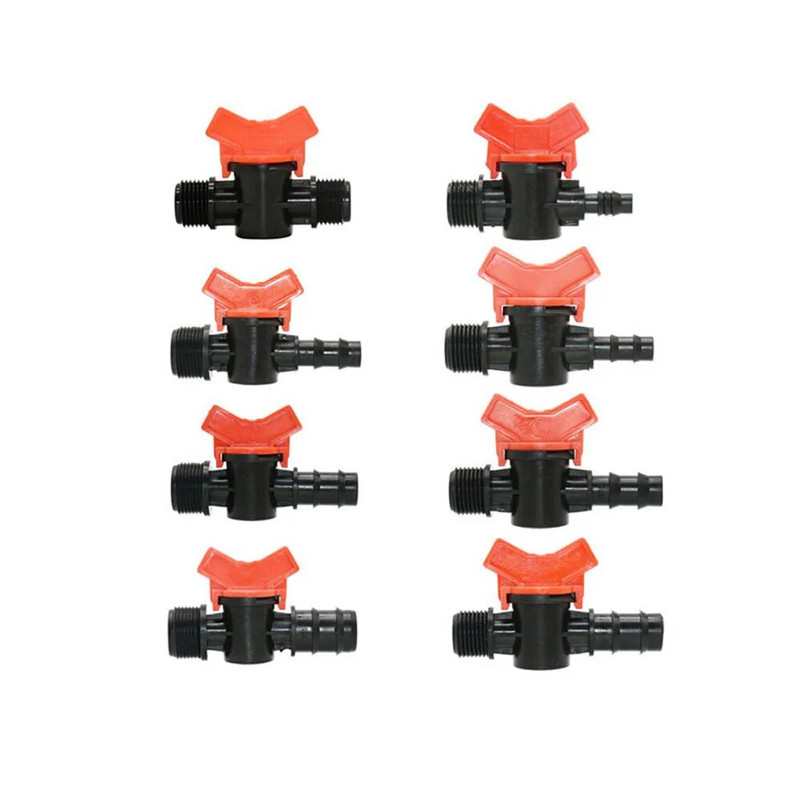 4/8/10/12/16/20/25 mm Žarnos strypo mini vožtuvas 1/2 3/4 colio sriegis x 1/4 3/8 1/2 3/4 1 colio sodo čiaupų jungtys Pe vamzdžių jungtis