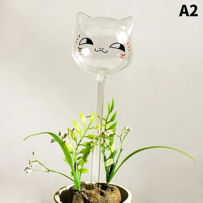 1 kom Staklena biljka Cvijeće Hranilica za vodu Automatski uređaji za samozalijevanje Crtani mačka Gljiva Puž Cvjetni dizajn Polijevalica za biljke