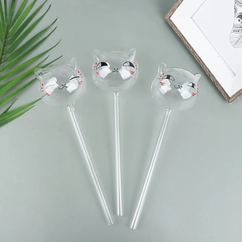 1 kom Staklena biljka Cvijeće Hranilica za vodu Automatski uređaji za samozalijevanje Crtani mačka Gljiva Puž Cvjetni dizajn Polijevalica za biljke