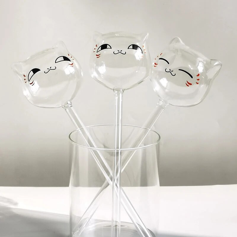 1 kom Staklena biljka Cvijeće Hranilica za vodu Automatski uređaji za samozalijevanje Crtani mačka Gljiva Puž Cvjetni dizajn Polijevalica za biljke