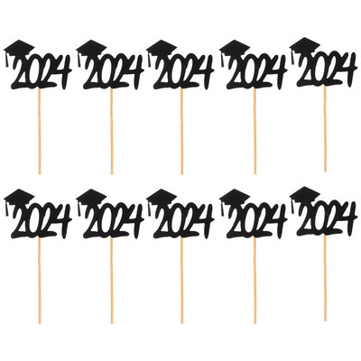 10 tk. 2024. aasta lõpulipp. istutuspeo kaunistused koogikaunistused tassikoogikaunistused kattekübara klass