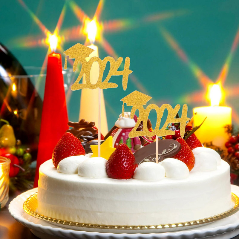 10 tk. 2024. aasta lõpulipp. istutuspeo kaunistused koogikaunistused tassikoogikaunistused kattekübara klass