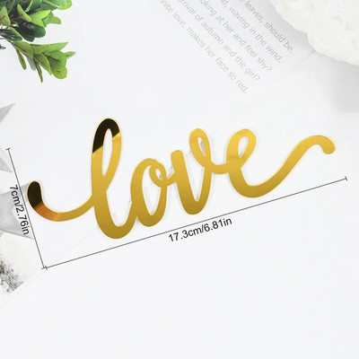 1P Heart Love kullast akrüülist koogi pealistükk pulmakoogi sisekujundus sõbrapäeva sünnipäevapeo sünnipäevapeo magustoidu koogi pealistükid