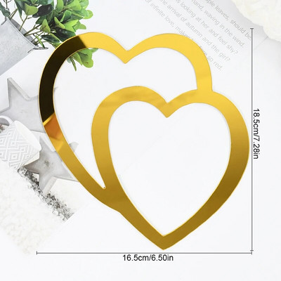 1P Heart Love kullast akrüülist koogi pealistükk pulmakoogi sisekujundus sõbrapäeva sünnipäevapeo sünnipäevapeo magustoidu koogi pealistükid