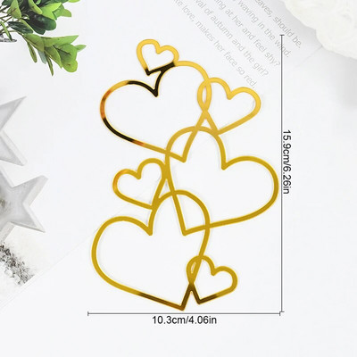 1P Heart Love kullast akrüülist koogi pealistükk pulmakoogi sisekujundus sõbrapäeva sünnipäevapeo sünnipäevapeo magustoidu koogi pealistükid